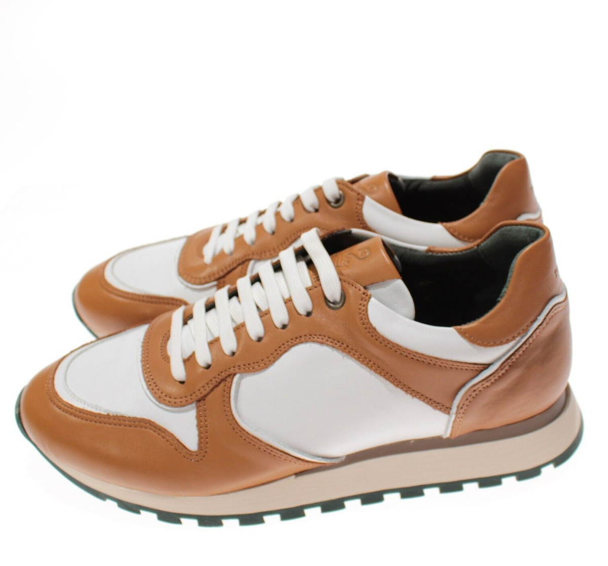 Pastori NWB Thrax Casual Sneakers Size 41.5 US 8.5 in Brown & White Leather mens-billy-leather-low-top-  main image 3