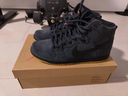 Nike SB Dunk High Pro Orange Label Smoke Grey Sneaker 44 Schuhe  CV1727-001 NEU