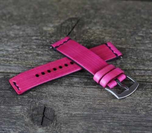 Leather watch strap 18 - 24mm, Pink watch band, Leather strap. - Picture 8 of 8