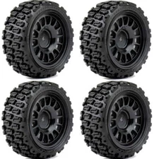 Powerhobby 1/10 Couragia Mounted Tires Claw Wheels (4) FOR Traxxas Rally Car
