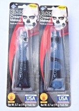 Lot of 2 Black Cream Make-up Face  Body Paint Water Washable Halloween