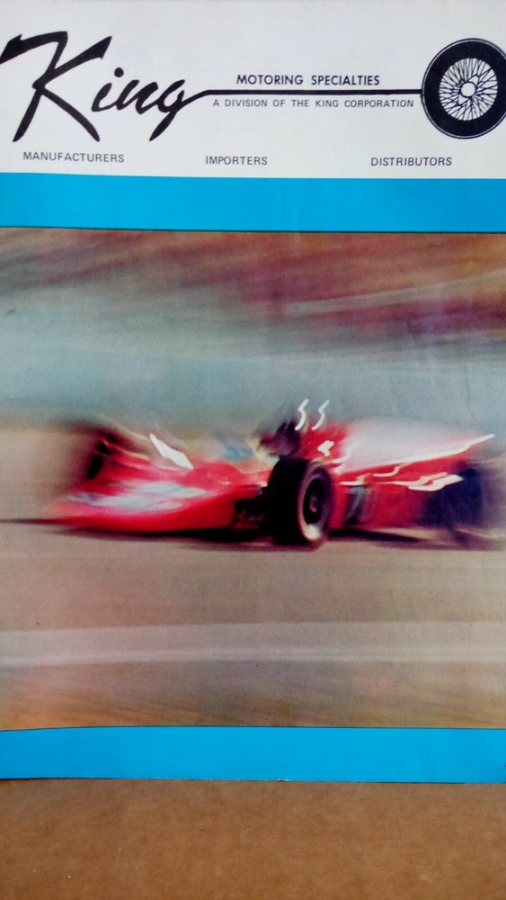 1970 King Motoring Specialties Vintage Race Cars Catalogue Magazine accessories