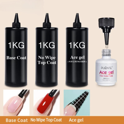 #ad 250ml 500ml 1KG Base Coat Super Top Coat Matte Top Gel Polish Soak Off UV LED $76.46