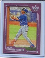 2022 Diamond Kings Plum Frame #32 Francisco Lindor New York Mets