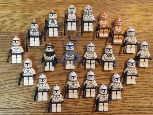Lego Star Wars minifigure lot Clone Trooper Phase 1 Army Builder Blaster Retired - Picture 1 of 21