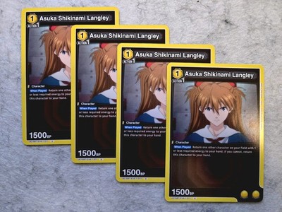 4x Asuka Shikinami Langley UE15BT/EVA-1-011 (U) UE15BT: Evangelion