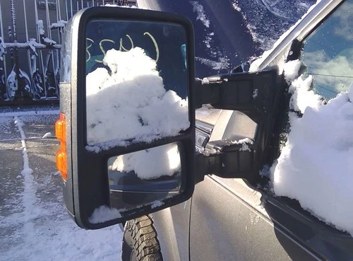 09 10 2011 12 Ford F250SD Driver LH Side View Mirror in Chrome w/ Power Lamps