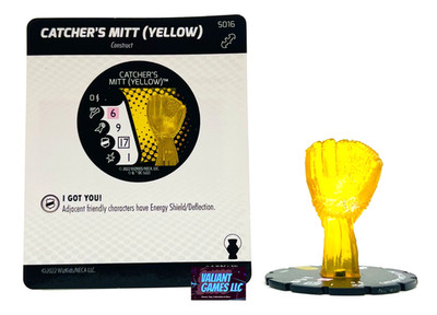 DC Heroclix Catcher's Mitt (Yellow) #s016 w/ Card Batman Team Up Set