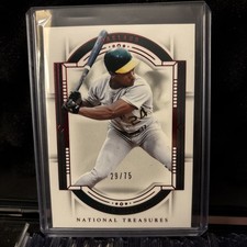2024 National Treasures Baseball - Rickey Henderson /75 - Athletics 