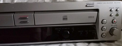 Sony RCD-W100 Audio CD-Player/Recorder silber, Doppellaufwerk / Ersatzteile - Bild 6 von 10