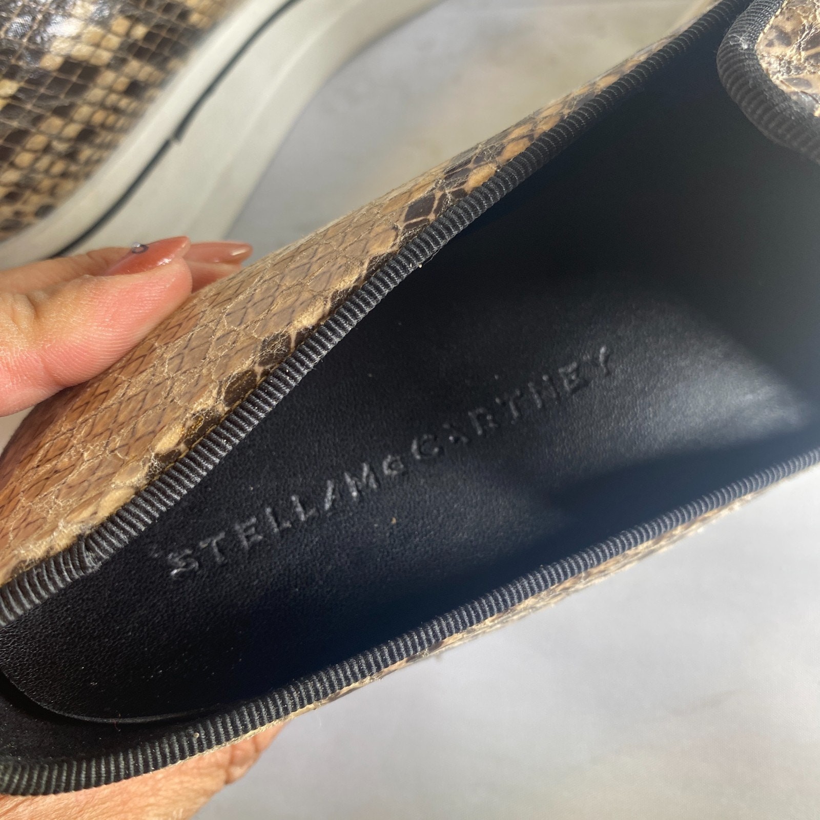 Stella McCartney Binx Python Slip-On Platform Sho… - image 3