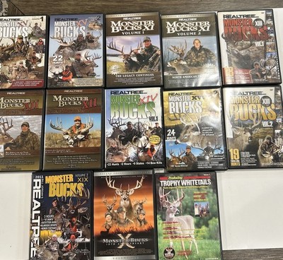 Realtree Monster Bucks LOT of 13 DVDs Various Sets Editions, Hunters & Locations