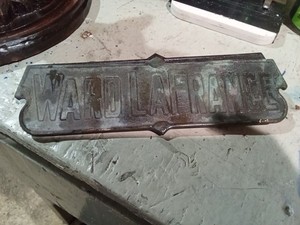 Ward LaFrance Metal Fire Truck Plaque Firefighting & Rescue Collectible