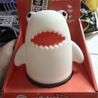 Firefly! Finn the Shark Kids LED Lantern, Cordless Hanging Hook, 3xAAA