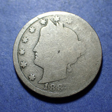 1883 With Cents Liberty V Nickel  AG