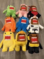 9 Domo-Kun 10" Blue Orange Yellow Green Duck Bee Cow Pig Bug Plush Lot