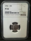 1952 Proof Roosevelt SILVER Dime NGC PF66
