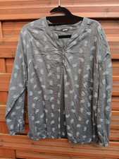 Bluse Gr..50 Ornamente Grau