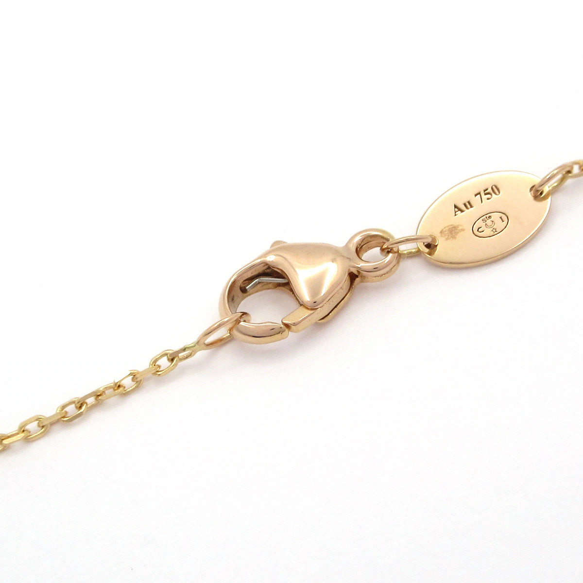 Auth CHAUMET Jeux de Liens 083221 18K Rose Gold Diamond 2****** Necklace