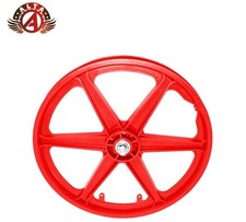 Bicicleta ALTA 20” Old School DELANTERA BMX/Freestyle 6 Radios Tuff Mag Rueda ROJA.