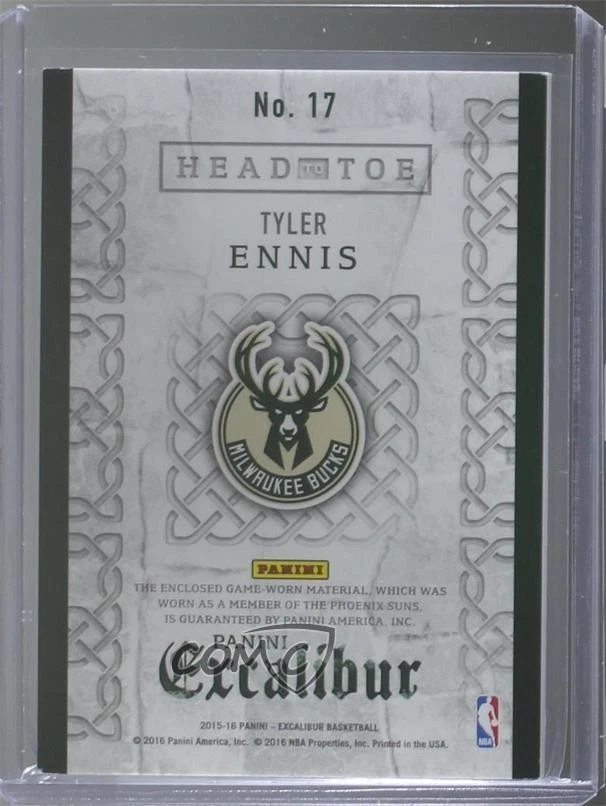 2015-16 Panini Excalibur Head-to-Toe Swatches /75 Tyler Ennis #17 - Image 2 of 2