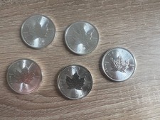5 x 2026 1oz Silver Canadian Maple Leaf Coins 999 Fineness