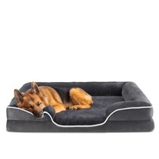 Dog Bed for Large Size Dogs, Supportive Memory Foam Dog Sofa, Gray