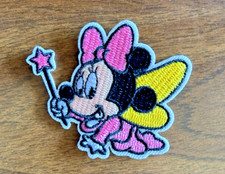 Disney Minnie Mouse Fairy Embroidered Iron-On/Sew-On Patch NEW