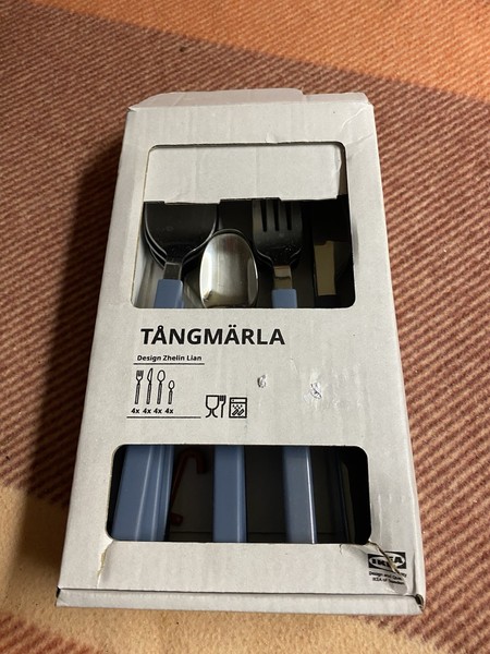 Cubiertos como nuevos retro Ikea azul vintage original nuevo rareza 4 personas