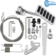 Universal Street Hot Rod Aluminum Gas Pedal 24 Ss Throttle Cable Spring Kit