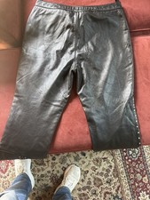 Harley Davidson American Legend Women s Black Leather Pants Studded 46/18 EX