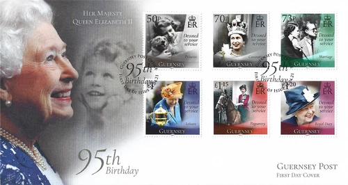 2021 Guernsey 95th Birthday of Queen Elizabeth II First Day Cover