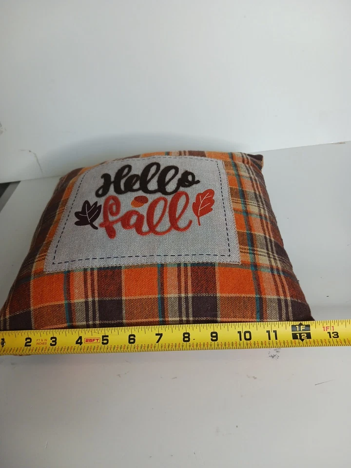 Almohada Harvest Fall 12x12 Hello Fall Cuadros Buffalo Cabin Country Core Guinga Foto 4 de 4
