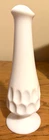 Fenton Vintage Art Glass Milk Glass Thumbprint Swung Bud Vase 7.5"