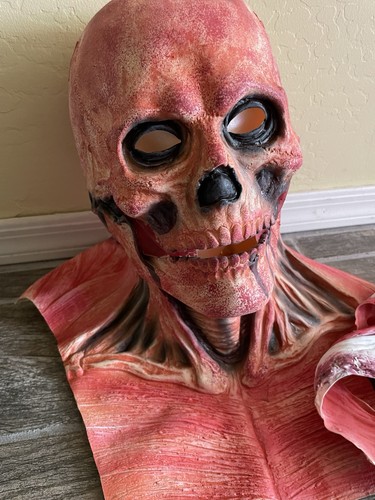 Rare Removable Face Clown Mask Halloween Costume Joker Demon Terrifier - Picture 4 of 5