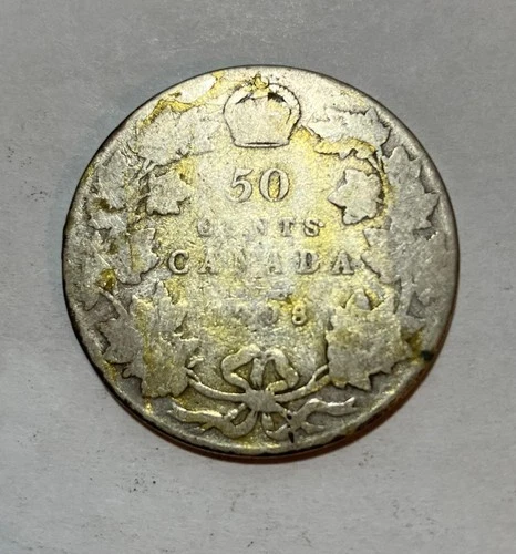 1908 Canada 50 Cents — photo from the most recent tracked eBay sale