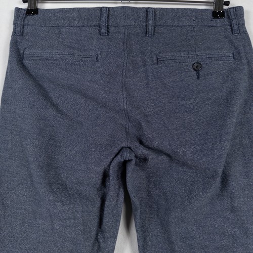 J. Crew Straight-fit Pant Mens 33 x 32 Blue Brushed Twill Flex Flat Front - Picture 4 of 9