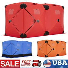4-6 Person Portable Ice Shelter Pop-Up Ice Fishing Shanty Tent Easy Setup