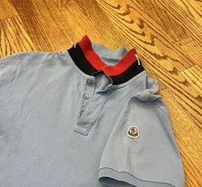 MONCLER MAGLIA POLO MANICA CORTA BLUE SHORT SLEEVE POLO SHIRT LOGO
