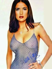 SALMA HAYEK 8.5X11 SIGNED PHOTO ORIGINAL PLAYBOY HOT SEXY WOMAN POSTER REPRINT