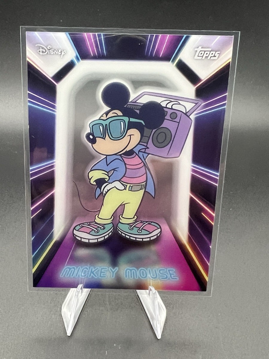 Topps Disney 2026 Neon Mickey Mouse Illuminated Neon Lights Card
