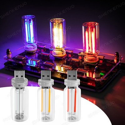 Car USB Night Light Touch Dimmable LED Filament Lamp, USB Interior Car Light