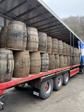 8 X RECLAIMED USED RUSTIC WHISKEY / SCOTCH WHISKY OAK WOODEN BARREL 90cm X 60cm