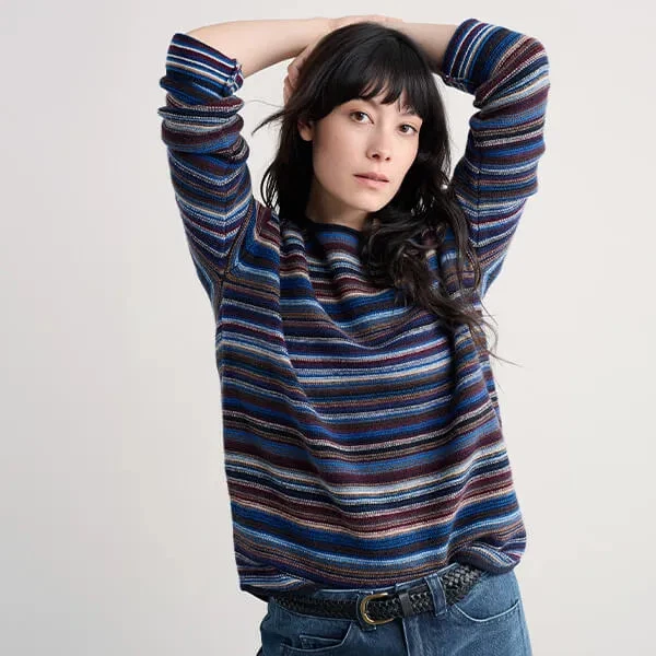 Seasalt Fruity Jumper II Ripple Marks Jetty Multi - Image 3 of 4