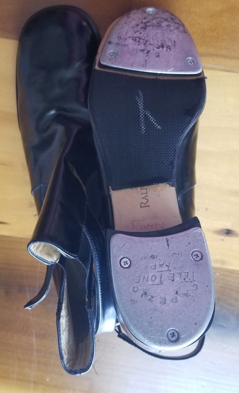 RALPH LAUREN Capezio Tic Tap Toe Tap Shoes in Black 7B, MADE IN SPAIN 