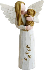 Dog Memorial Gifts for Loss of Dog, Pet Memorial Gifts, Resin Angel Statues,Scul