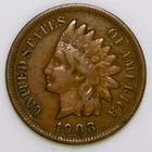 1908 Indian Head Cent US 1c Penny VF k348