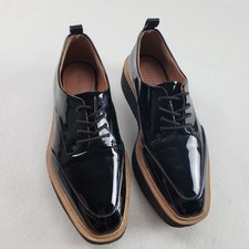 Las mejores ofertas en Zara Patent Leather Lace Up Flats for Women