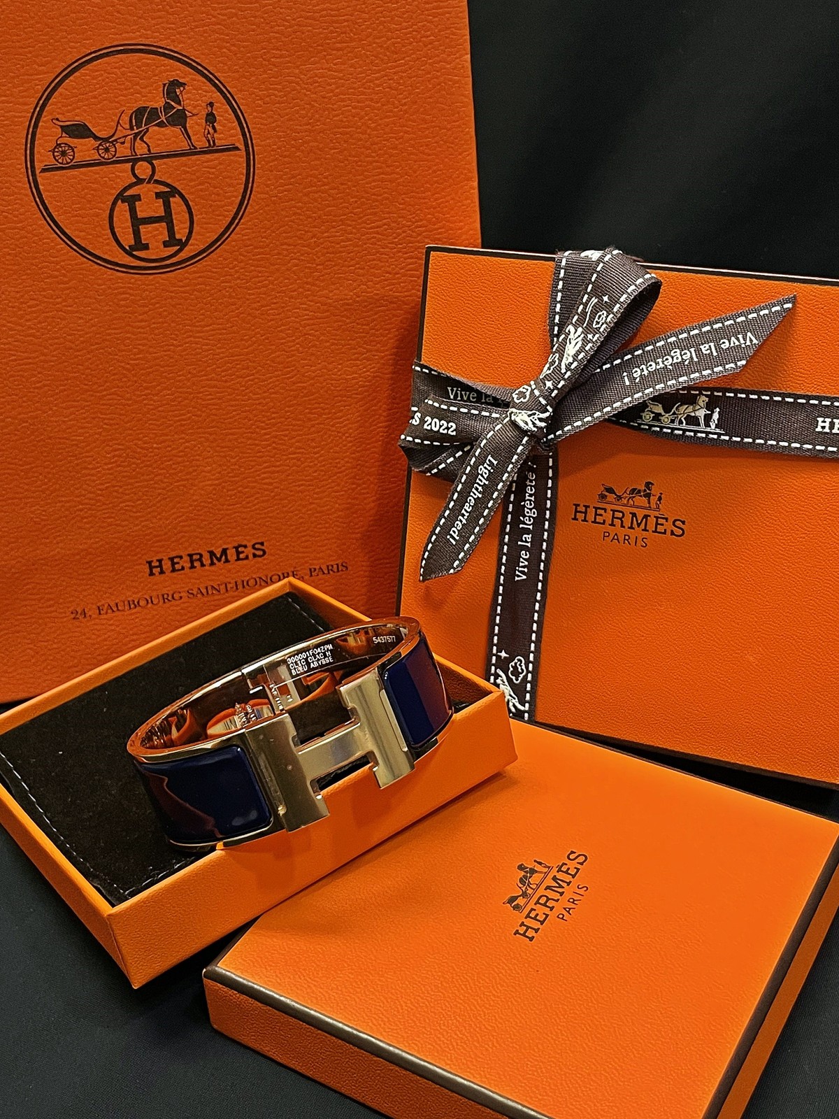 Hermes Navy Rose Gold Clic Clac PM 6907433501 33158236 thumbnail 4