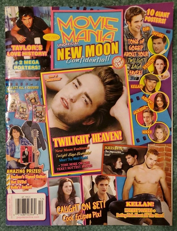 MOVIE MANIA MAGAZINE DEC 2009 - TWILIGHT HEAVEN! COVER - TAYLOR, KRISTEN, KELLAN